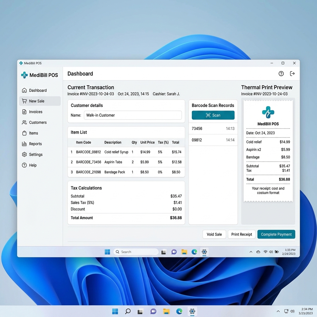 Billing Software Background
